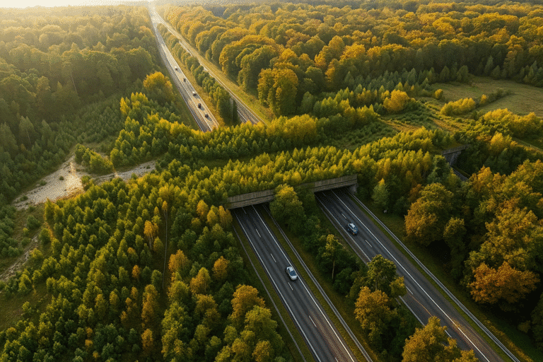 Green bridges for animals