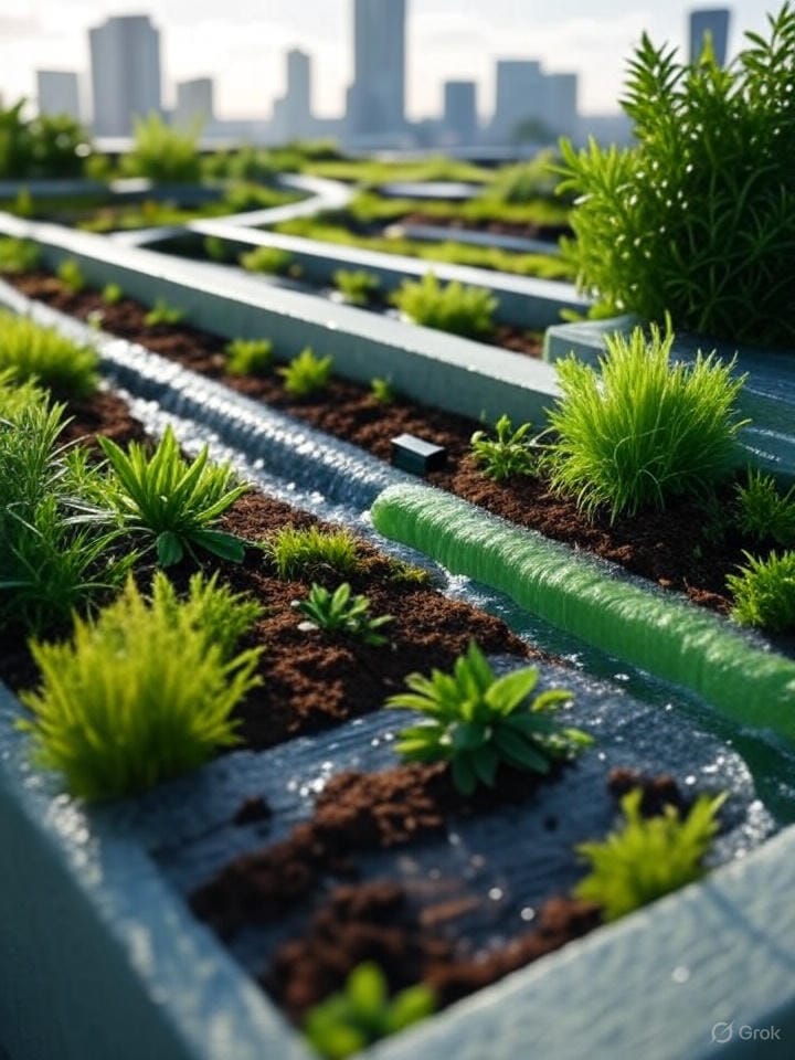 Sponge city rooftop systems