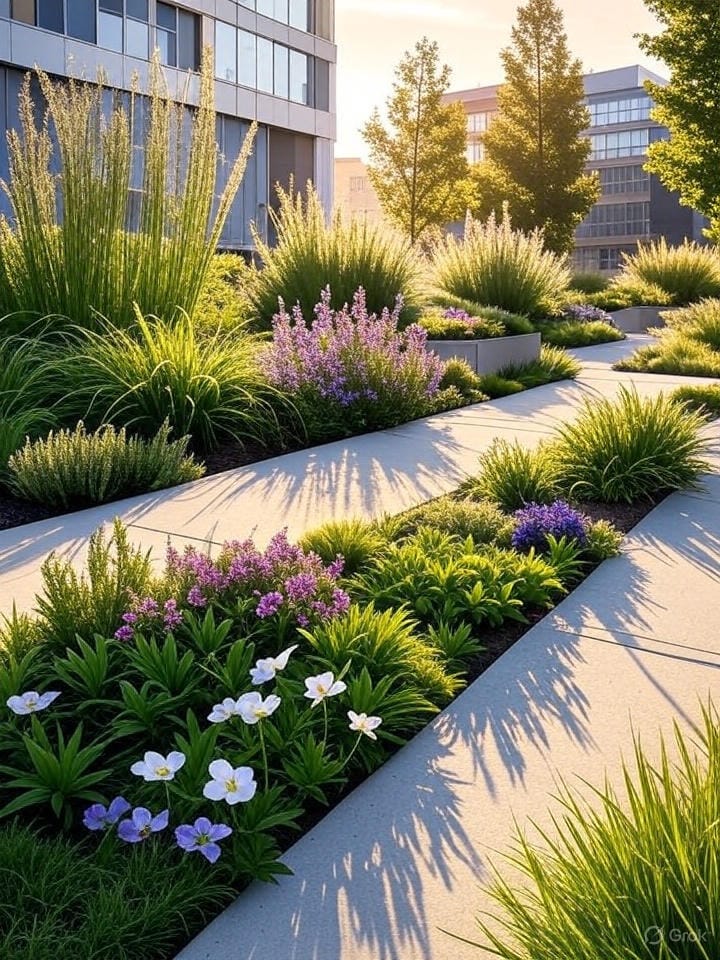 Native landscaping for urban heat