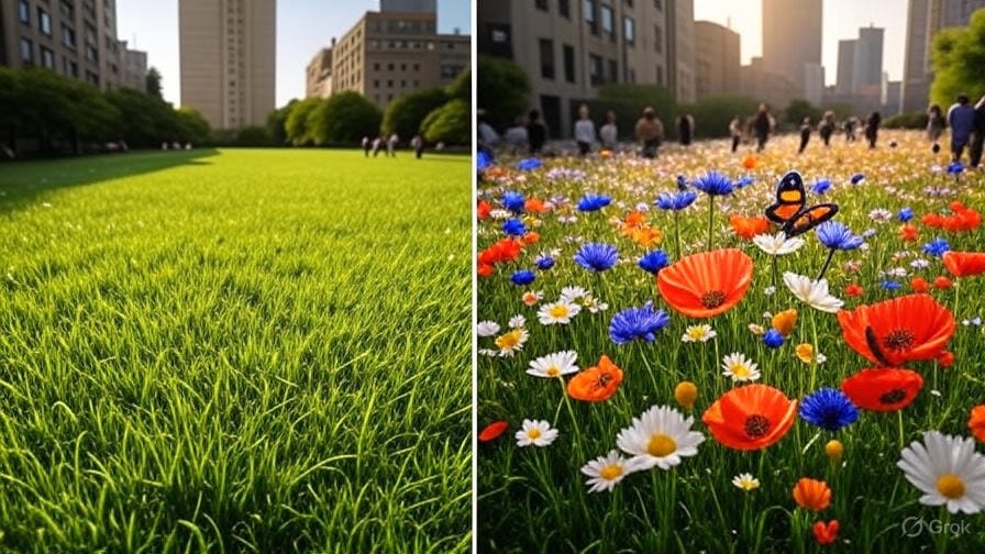 benefits of wildflower meadows in cities