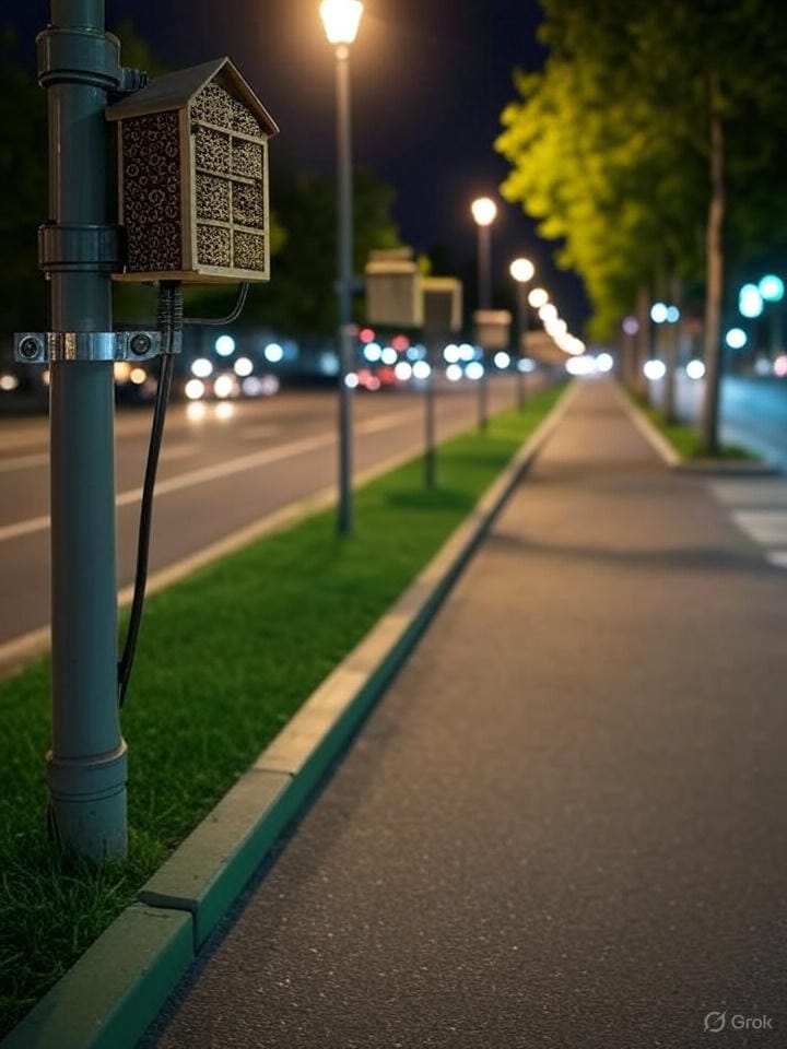 Urban bee hotels in public spaces