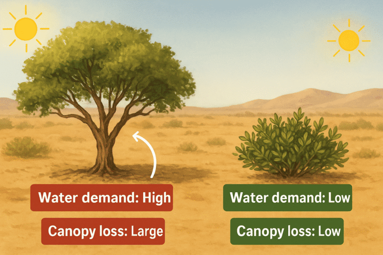 Deep Root systems of desert plants