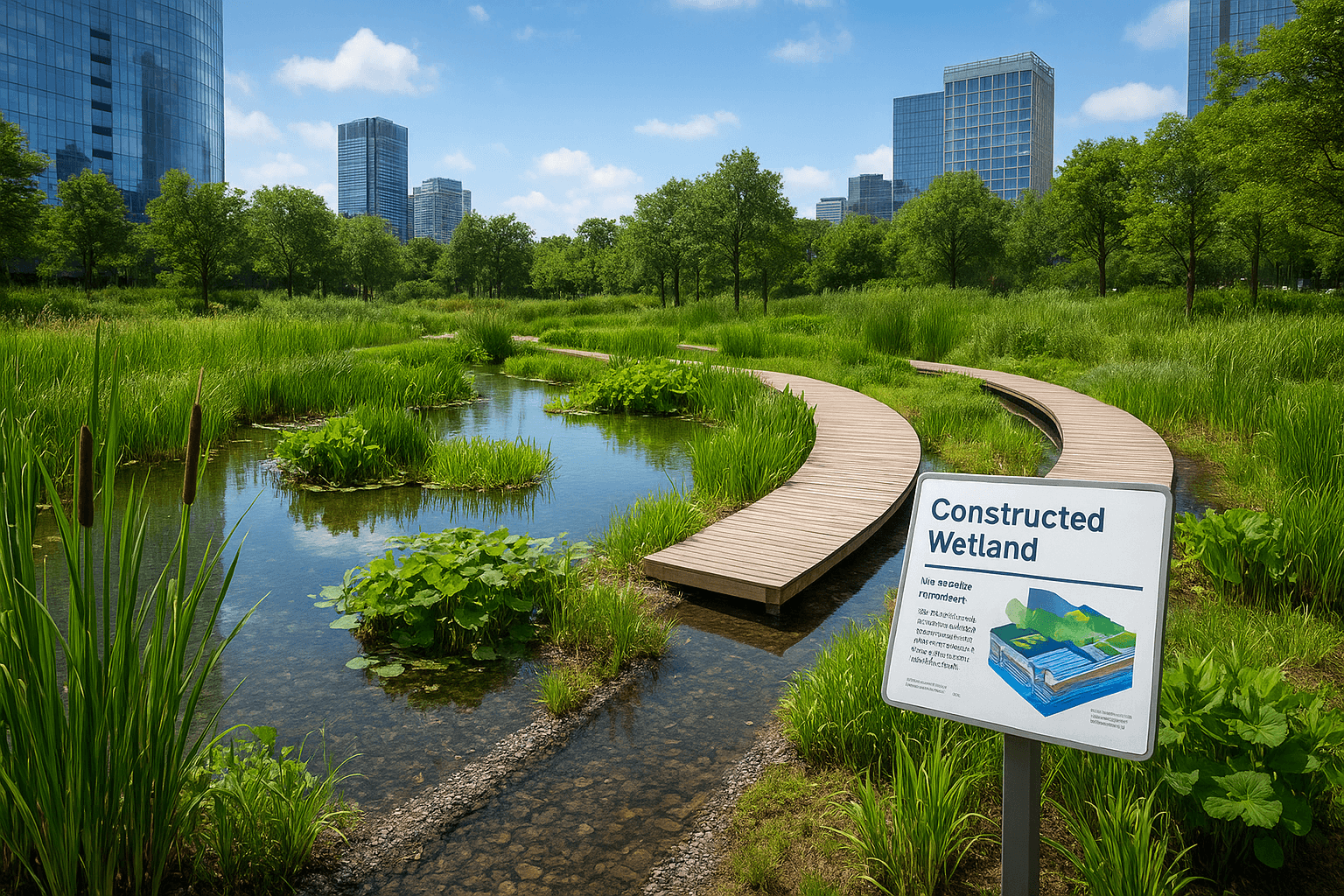 Constructed wetlands for stormwater management
