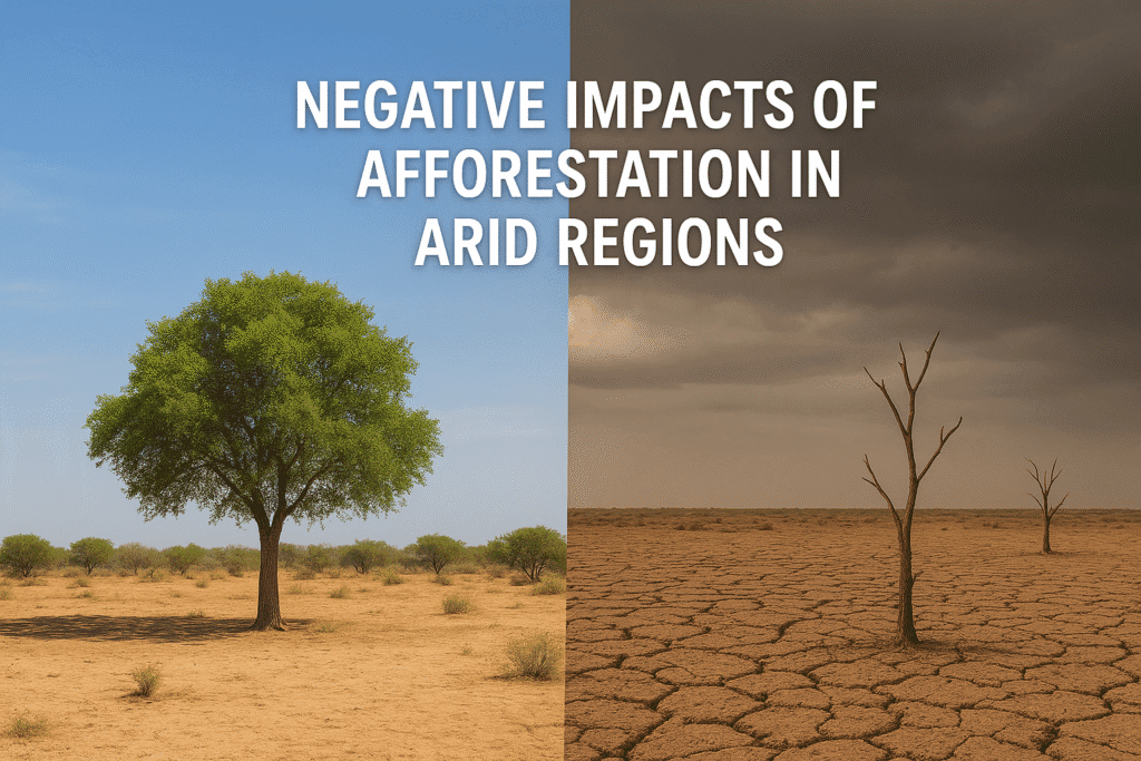 Negative Impacts of Afforestation in arid regions