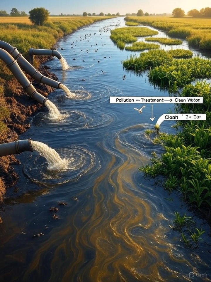 Constructed wetlands for wastewater