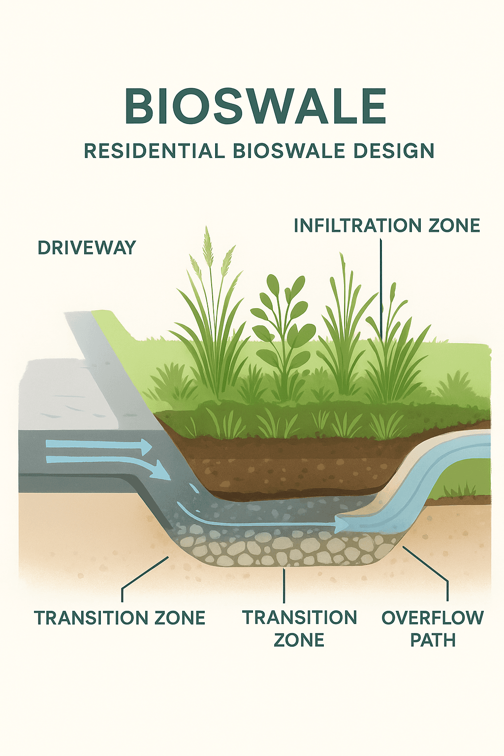 Residential bioswale design