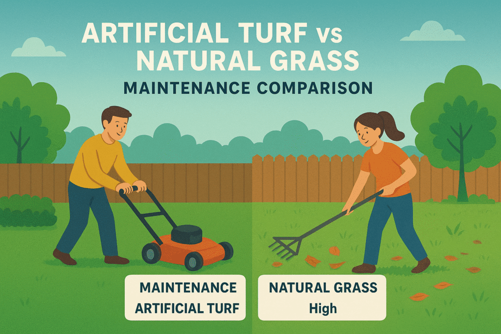 Artificial turf vs natural grass