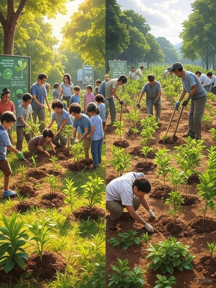 Environmental impact of Miyawaki method