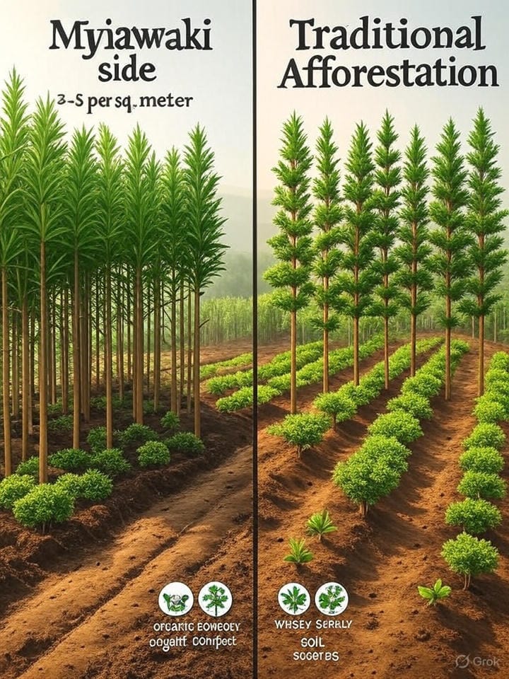 Disadvantages of traditional afforestation