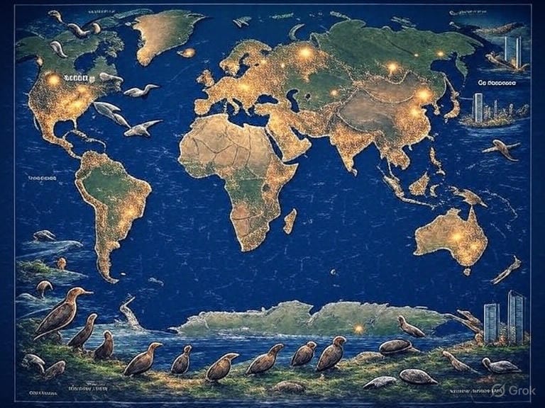 Examples of light pollution across the world
