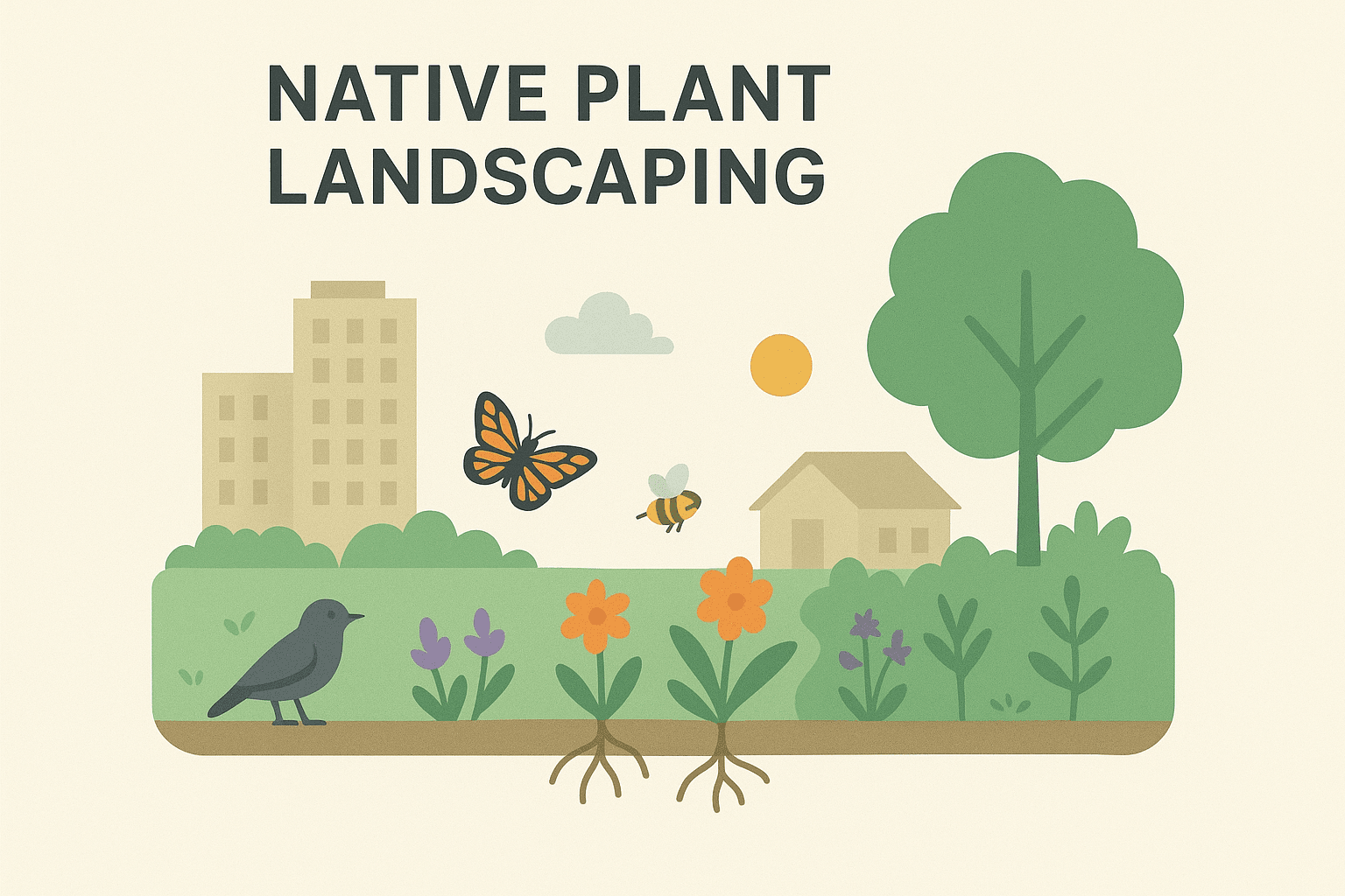 Native plant landscaping